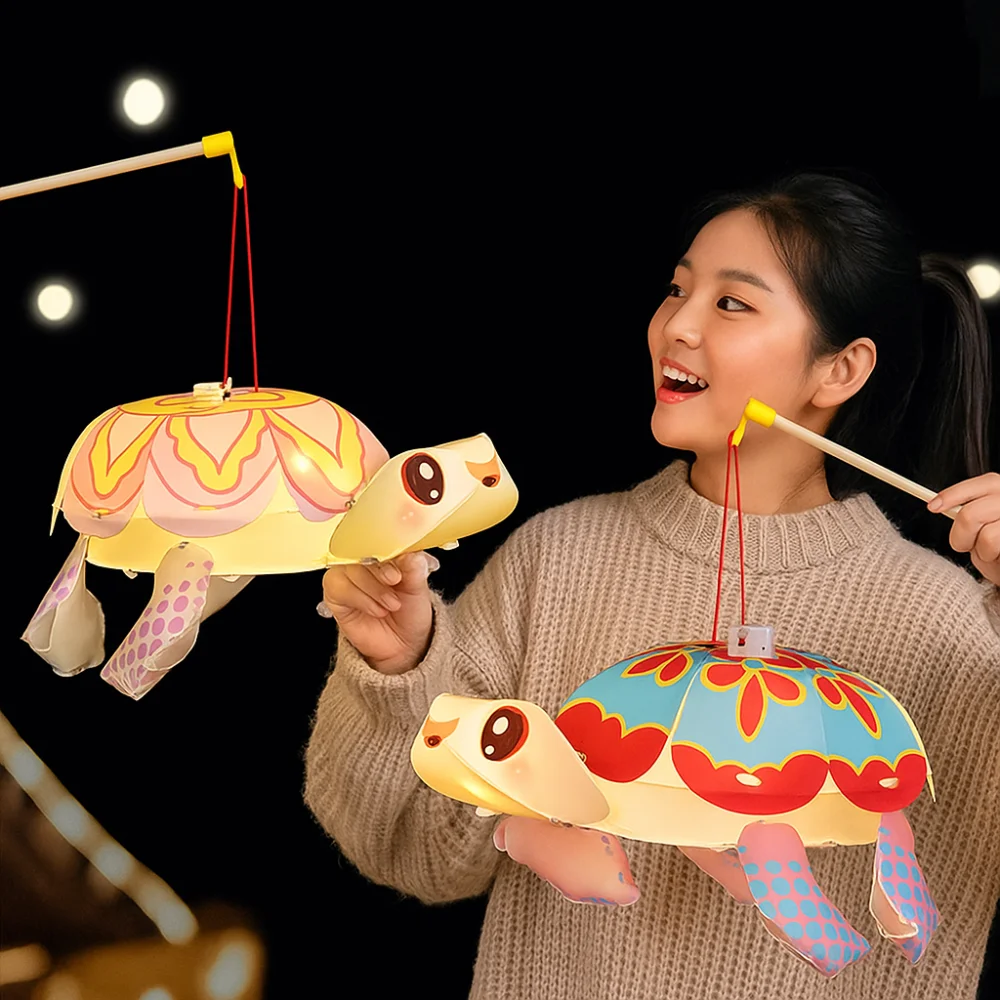 

Cartoon Middle Autumn Festival Lantern Cute LED Light Festival Lantern Material Kits DIY Craft Handmade