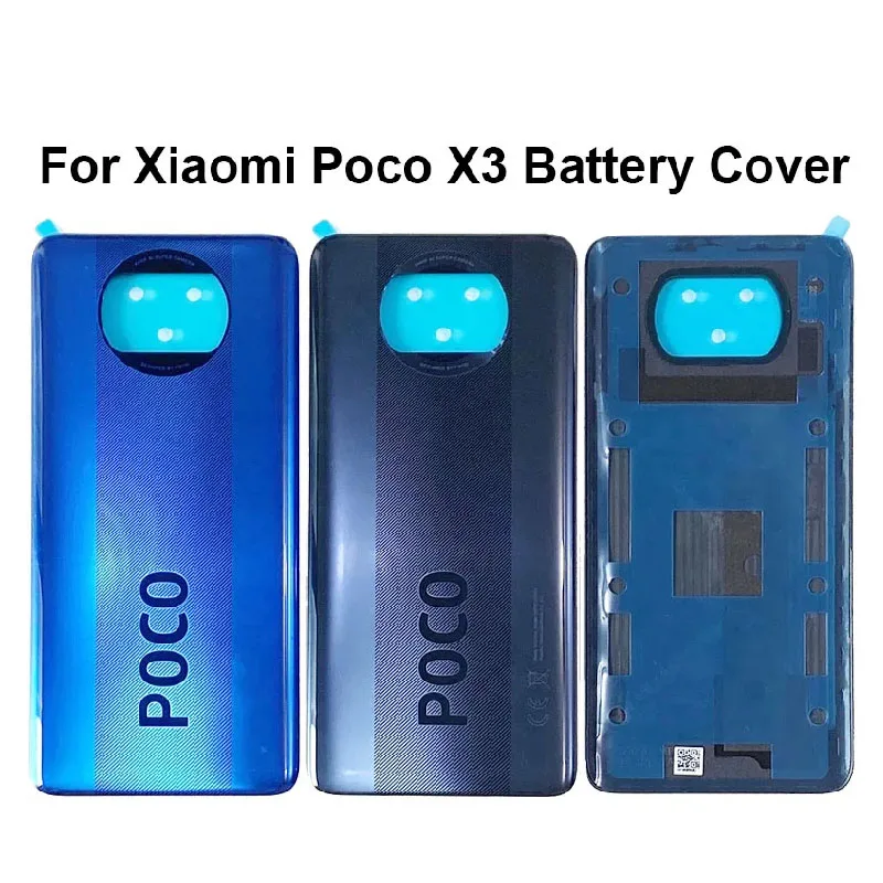 Zurück Abdeckung Für Xiaomi Poco X3 Zurück Batterie Hinten Gehäuse Tür Abdeckung Für Xiaomi Poco X3 NFC Zurück Gehäuse – Detail 1