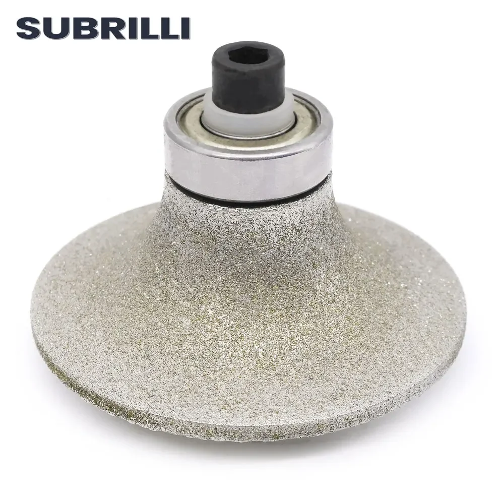 SUBRILLI B30 Demi Bullnose Diamond Router Bit Electroplated Diamond Profile Wheel For Edge Profiling Machine Hand Held Router