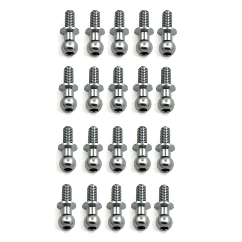 20 ชิ้นโลหะ M3 Hex Ball Head สกรูสําหรับ Tamiya TT-01 TT-02 Sakura D4 D5 1/10 RC Drift รถอะไหล่ Universal