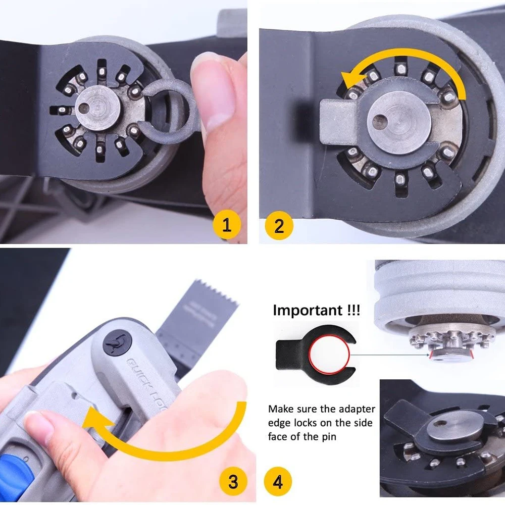 EZARC 12Pc Oscillating Multitool Blades Set Precision for Wood and Metal Oscillating Saw Blades Kit for Quick Release Multi Tool