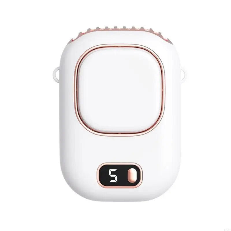 D5BE Handsfree Neck Hanging Fan With Ice Cool Technology And Adjustment Wind