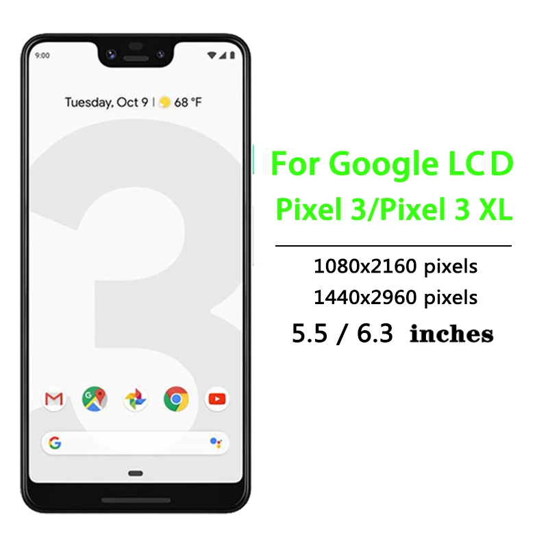 Test AMOLED For Google Pixel 3 XL 3XL LCD Display Touch Digitizer For Google Pixel 3 Pixel3 LCD Screen Replacement