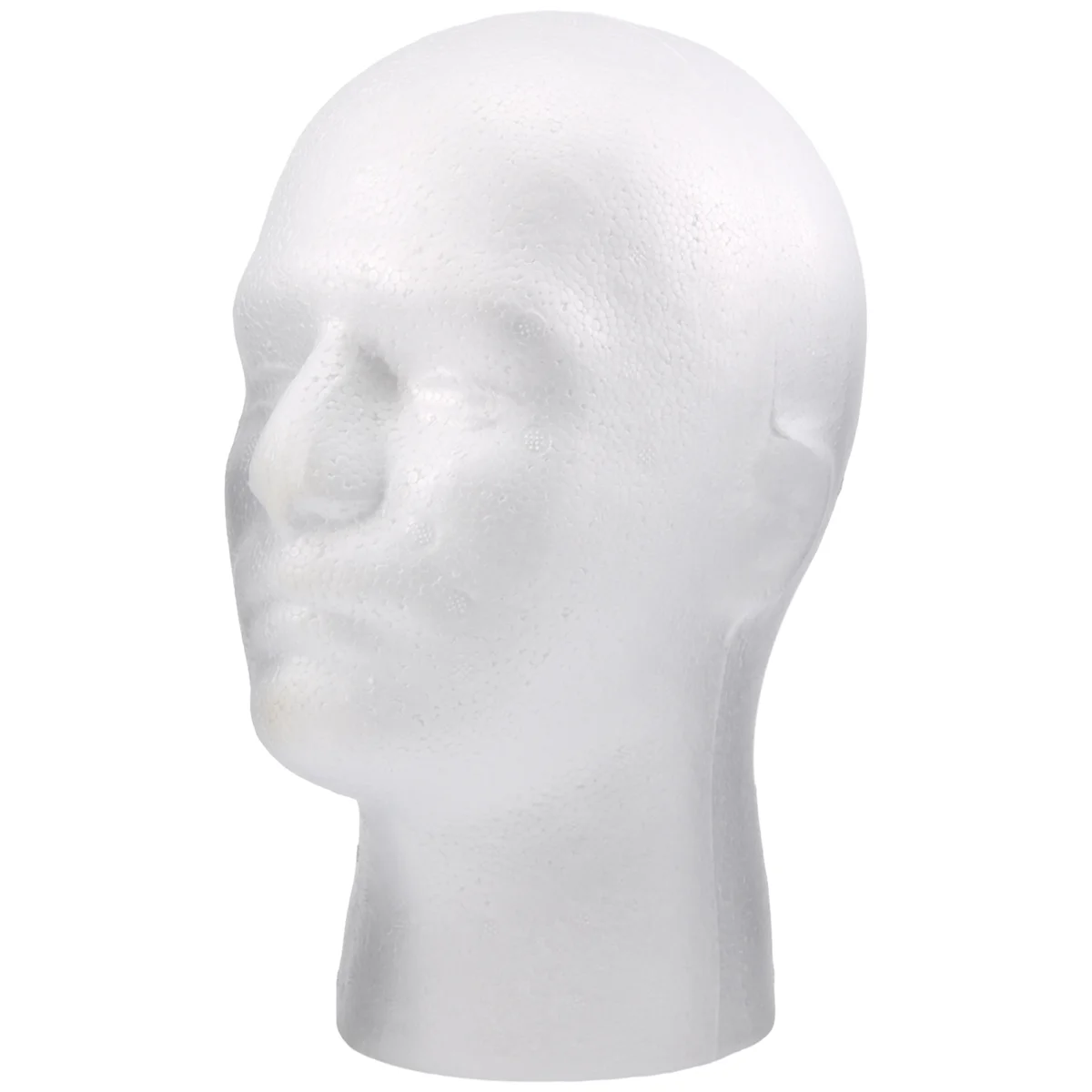 

ABQR Male Wig Display cosmetology Mannequin Head Stand Model Foam White