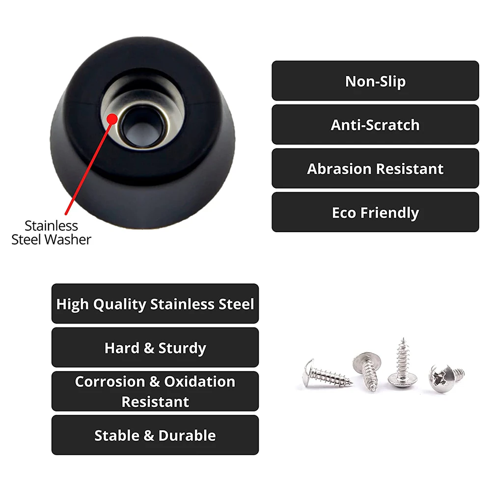 52ชิ้นสำหรับเขียง (0.31x0.59นิ้ว) ป้องกันรอยขีดข่วนแผ่นยางตัดเท้าสำหรับเก้าอี้และเฟอร์นิเจอร์อื่นๆ