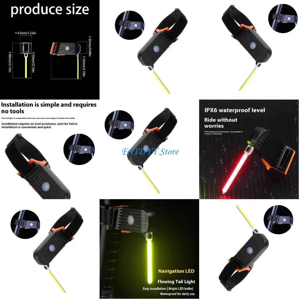 

G6DE High Intensity Cycling Light Bicycles Lasers Taillight New Mountain Bike Light