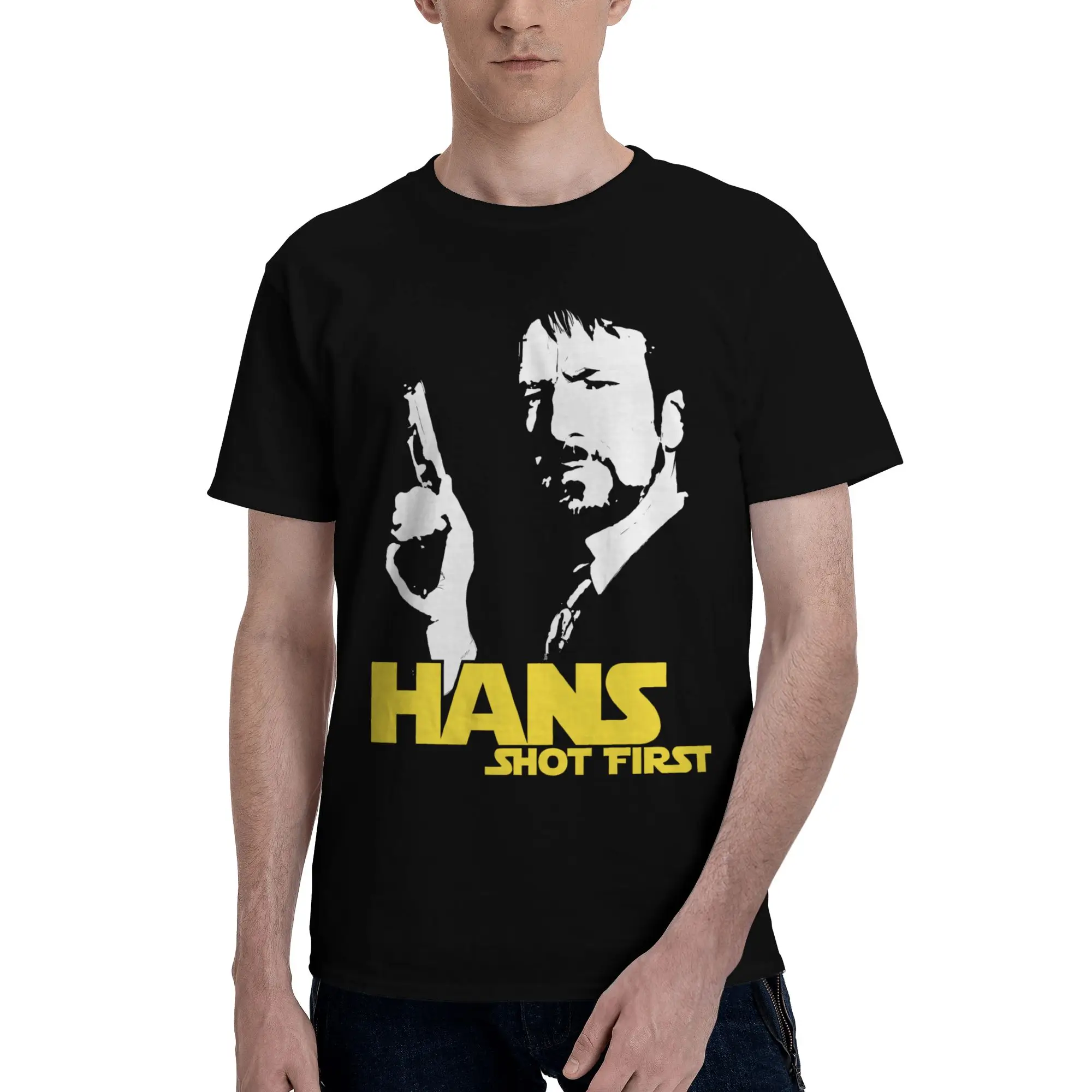 Hans Shot First Crisp Reversible T-shirt Urban Commuting Basic Tee