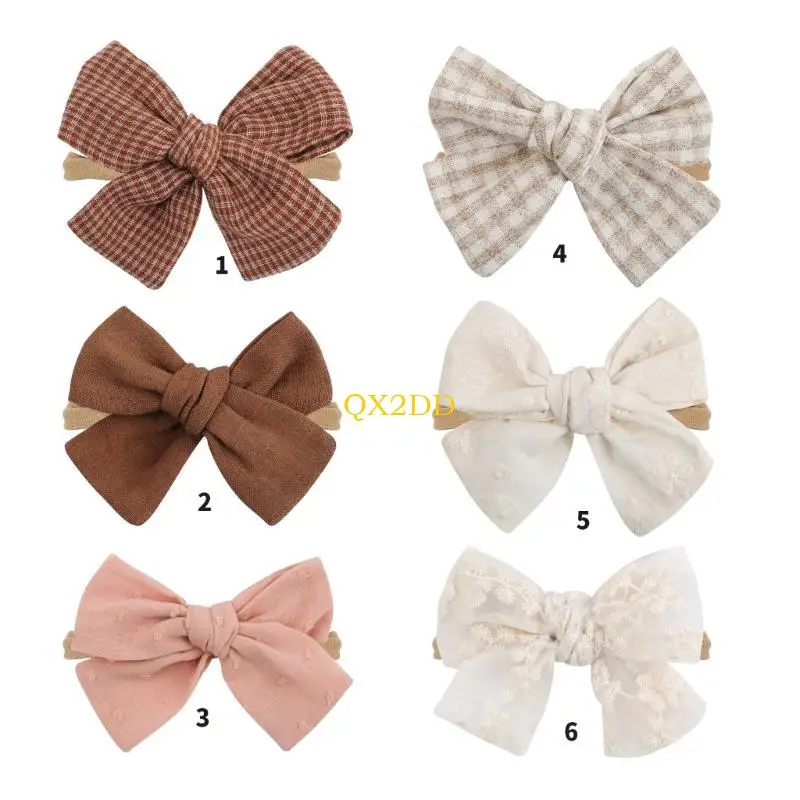 

Мягкая эластичная повязка на голову для девочек, головной убор с бантом, детский головной убор, элегантное украшение для волос