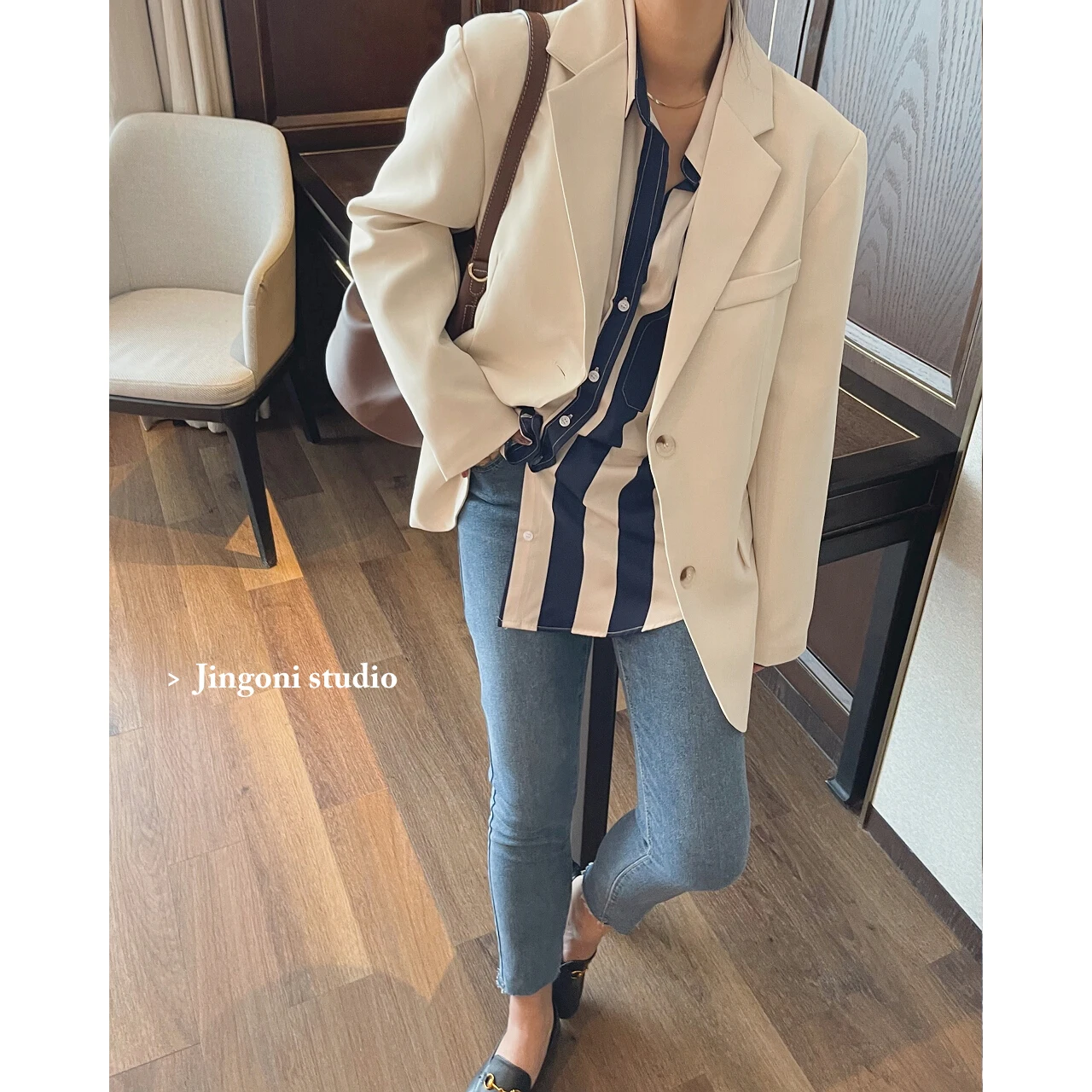 Sping Blazer Women Jacket 2023 Suit Chic Elegant New Outerwears Oversized  Coat Korean Luxury Stylish Fashion Coats Top Clothing