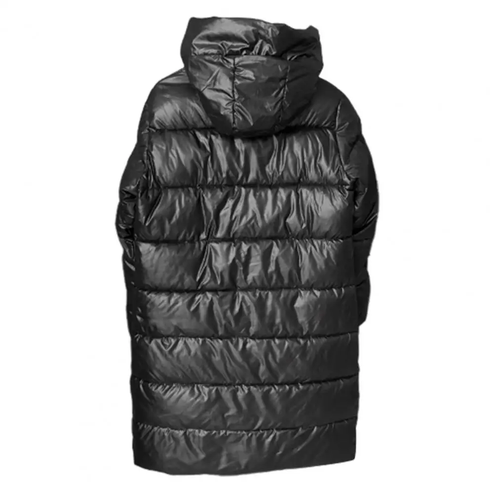 

Black Long Hooded Thick Cotton Jacket For Women Winter Coat Jacket Warm Down Cotton Parkas Korean Loose Women's Parkas