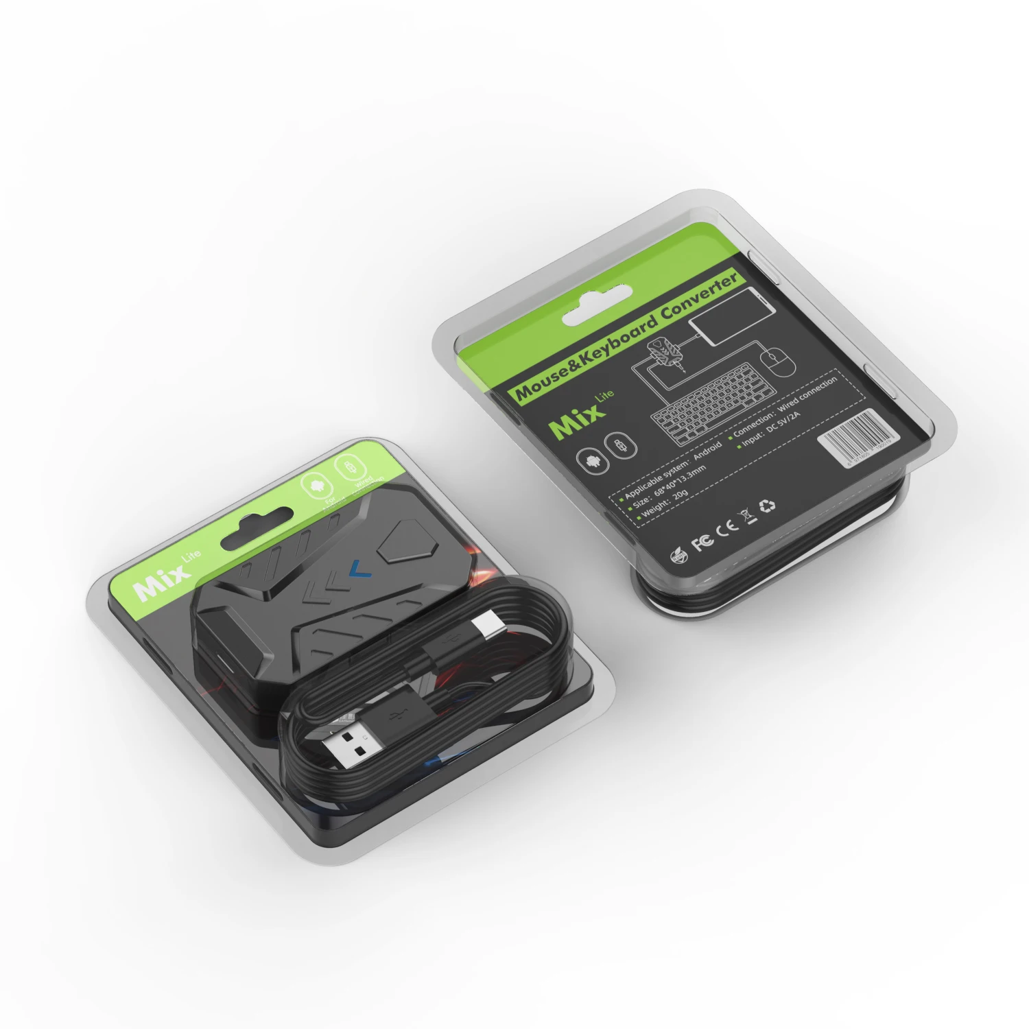 Mixliteモバイルゲームパッド、Android用コントローラー、PUBGモバイルゲーム用キーボードマウスコンバーター、PCゲーム用ジョイスティックコンボ