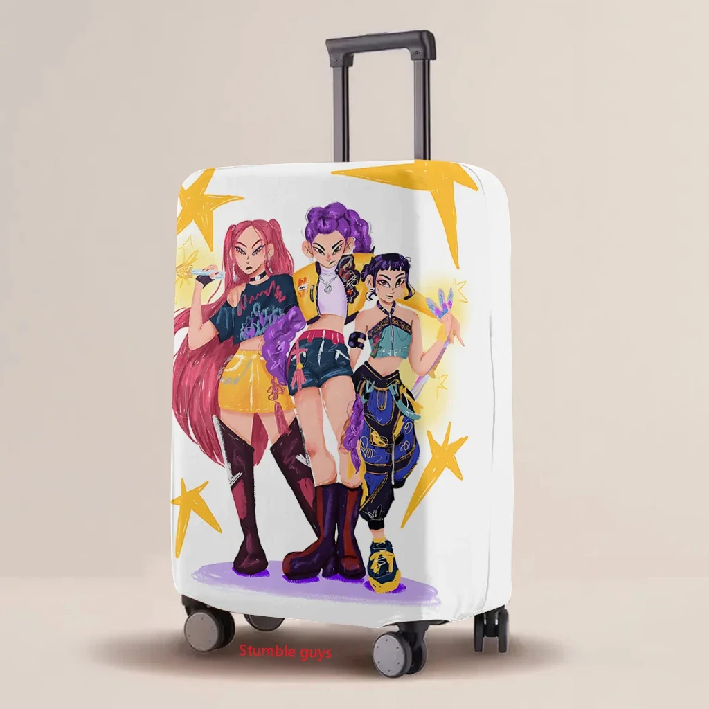 

Kpop Demon Hunters Cartoon Luggage Protective Cover Elastic Print Suitcase Case Travel Accessories​