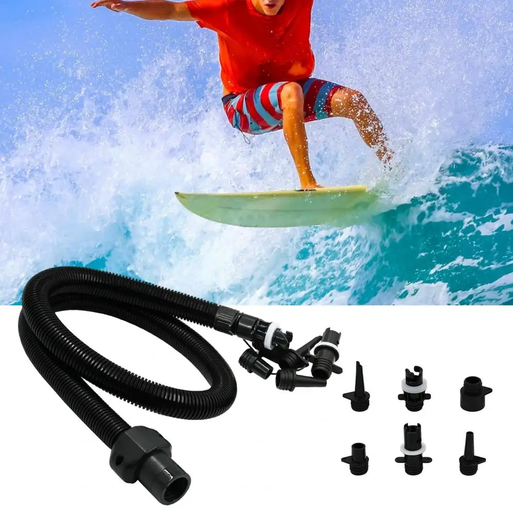 Portable Pump Hose Electric Pump Adapter Kit with 6 Air Nozzles for Paddle Boards Easy Connection Hose Accessories Set for Sups