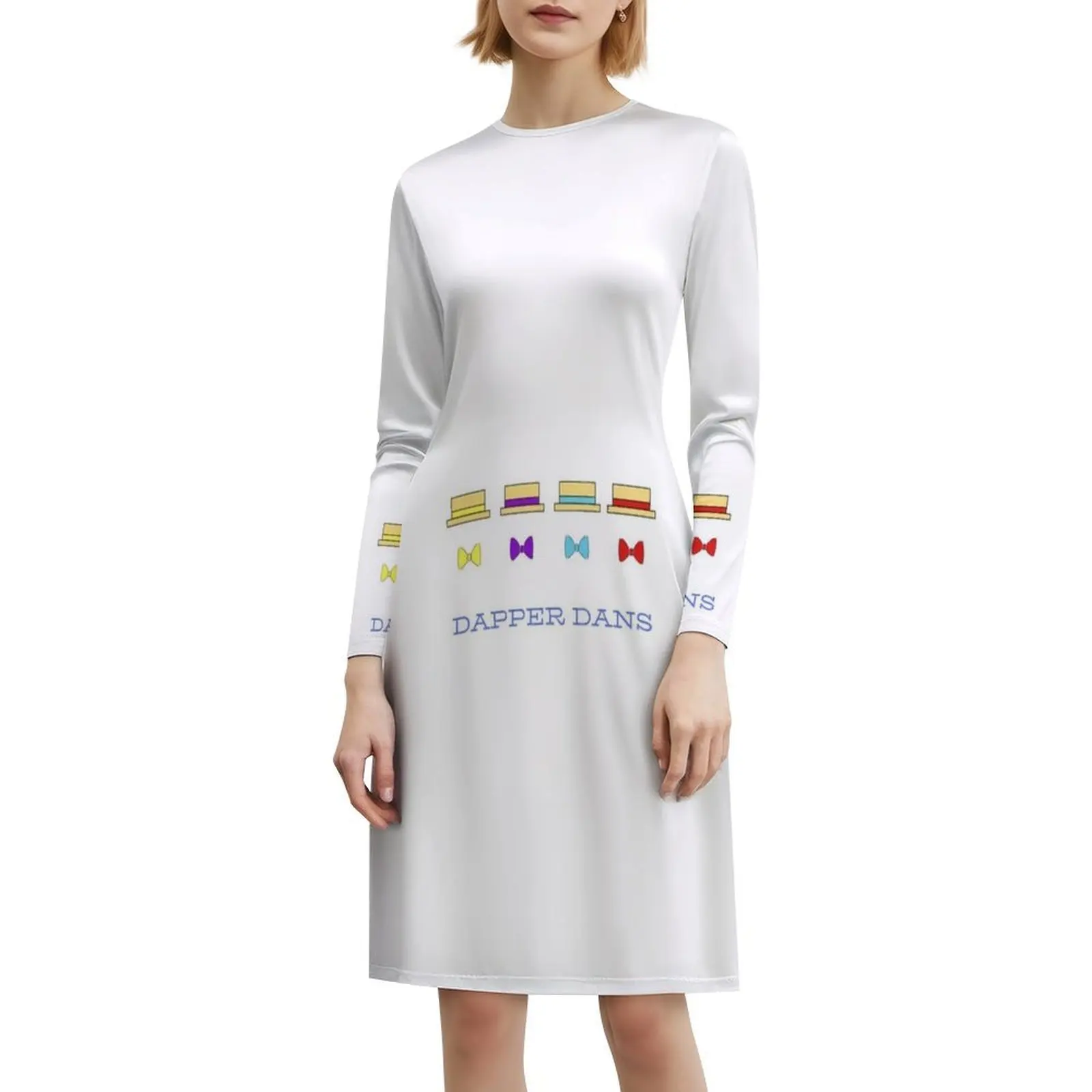 فستان حفلات نسائي من Dapper ملابس نادي مطبوعة عصرية للسيدات فستان Dapper Sing Singing Bow Ti Hat أصفر #6