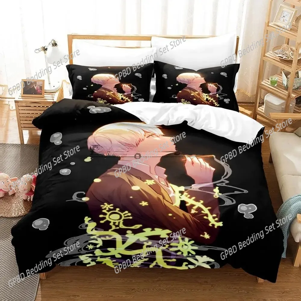 

Mushishi Bedding Set Single Twin Full Queen King Size Bed Set Adult Kid Bedroom Duvet cover Sets 3D Print Anime Bed Sheet Set