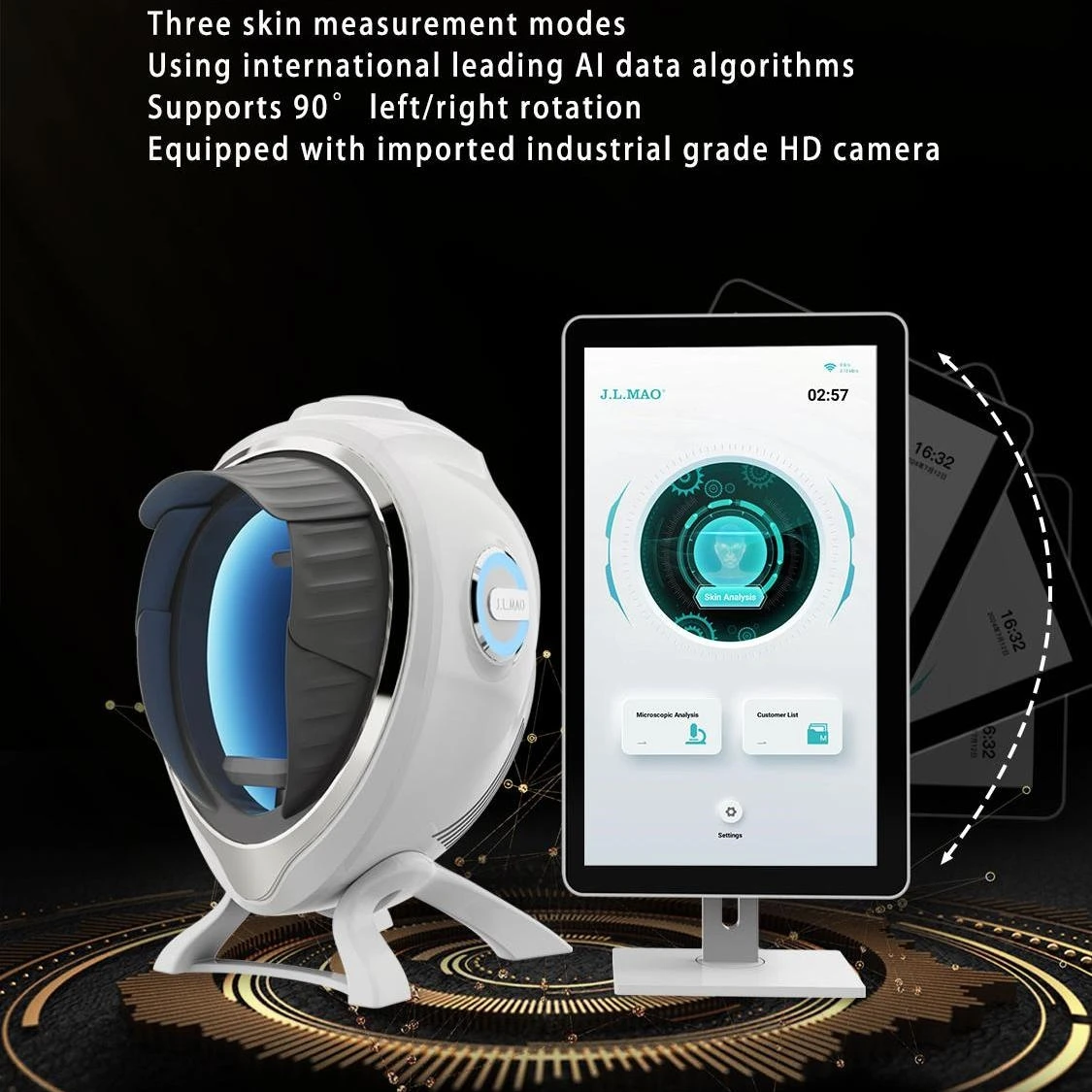 

Professional Esintelligent Scanner Skin Analyzer Device Facial Skin Analysis AI Skin Arrivals 3D Analyzer Facial Skin Test