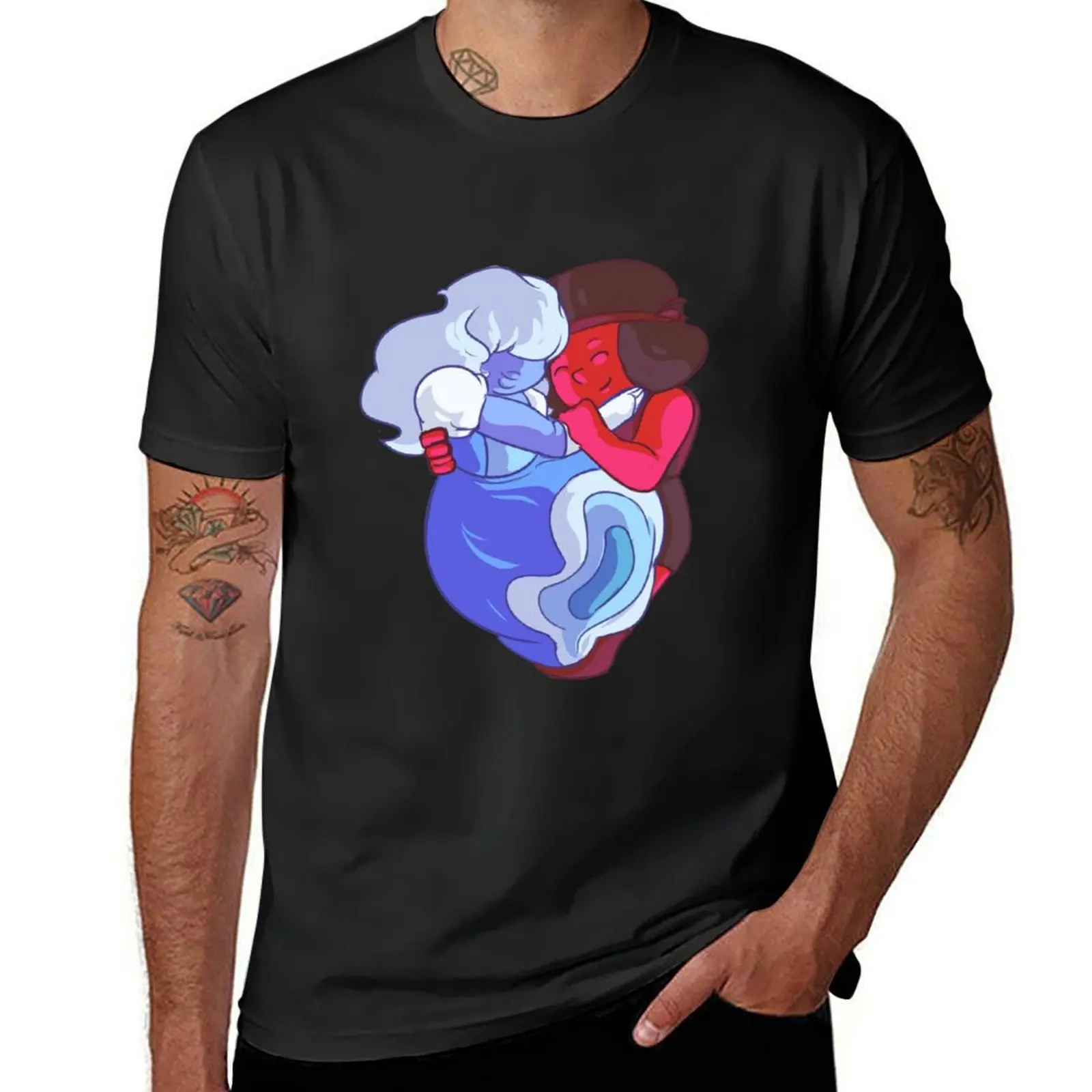 ruby and sapphire T-Shirt summer tops tees heavyweight t shirts for men