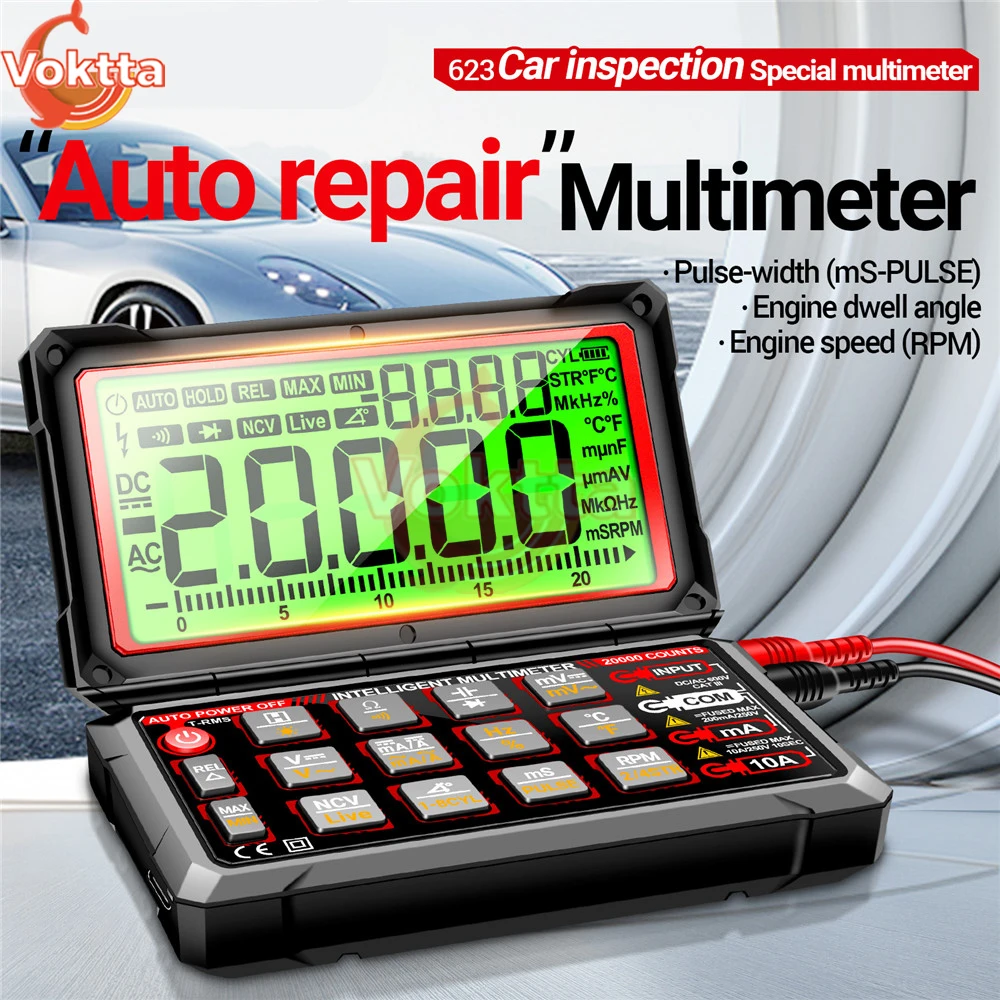 

USB Auto Repair Multimeter 20000 Counts Digital AC/DC Voltage/Curren NCV Induction Diode Capacitance Buzzer Tester Tools