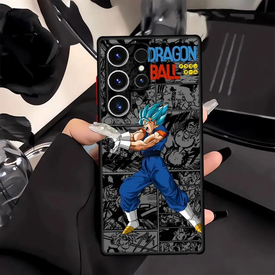Funda trasera de teléfono con patrón de Dragon Ball Son Goku para Samsung Galaxy S23 Ultra S22 Plus S20 S25 Edge S10 S9 S21 S24 FE