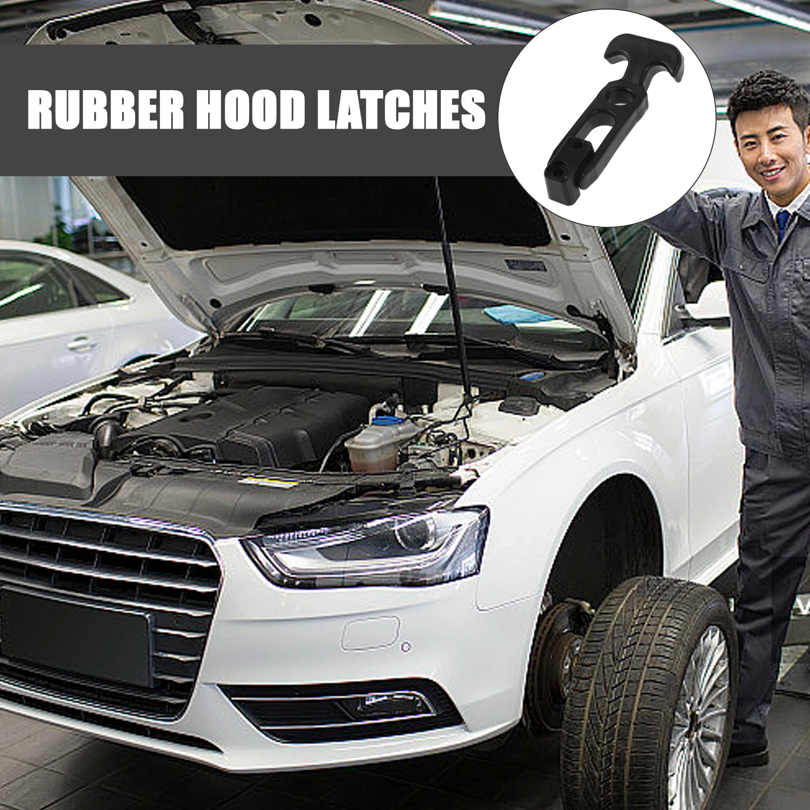 

2Pcs Elastic Durable Rubber Latch Car Hood Catches Toolbox Lock Vibration Reduction Boat Hatch Latches Reusable Hardware