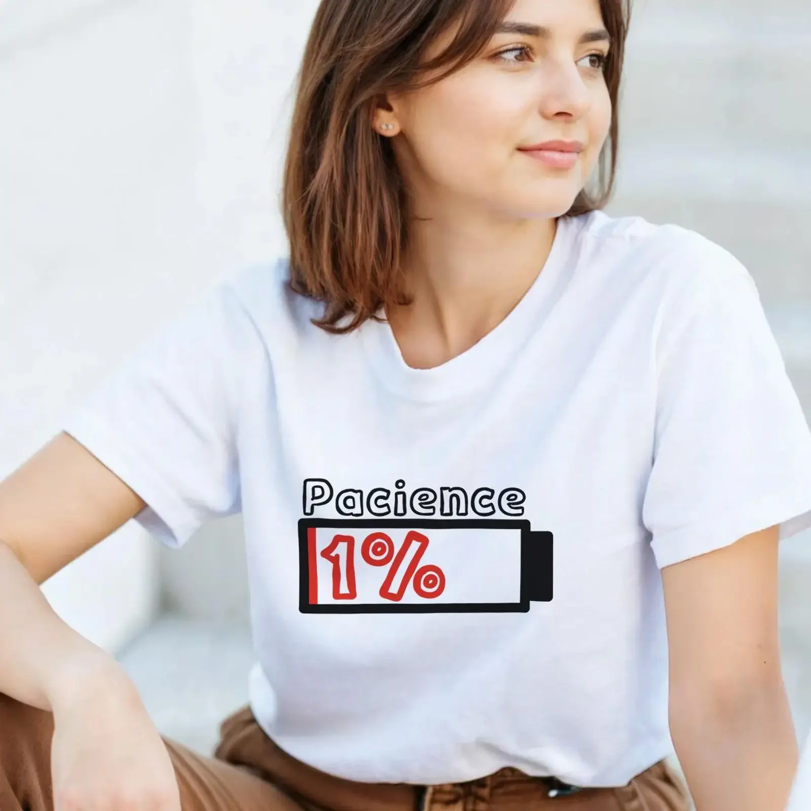 T-shirt « Patience » avec slogan humoristique allemand pour les personnes impatientes – Design minimaliste, vintage, délavé, polyvalent
