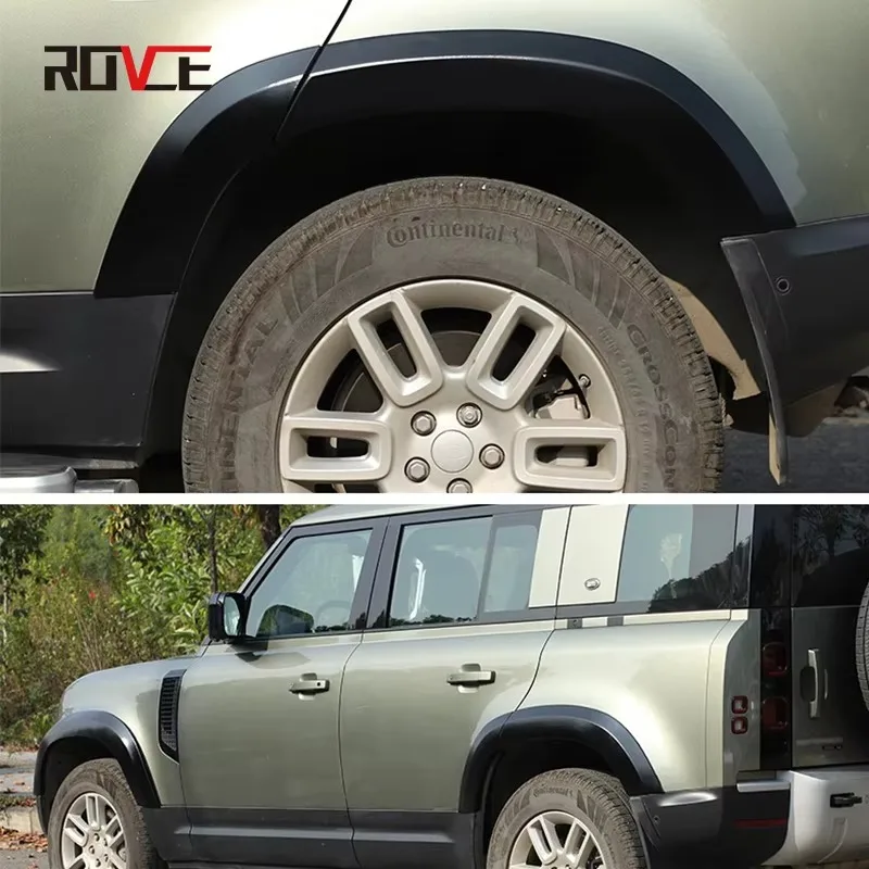 Arches Fenders Gloss Black Wheel Arches Wheel Eyebrow for Land Rover Defender 90 110 130 2020-2024 view 6
