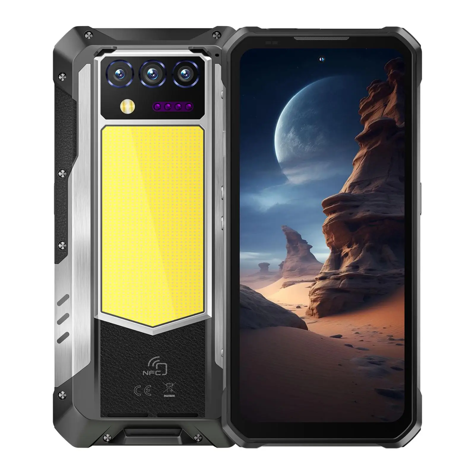 Oukitel WP100 Plus Rugged Phone 12GB+512GB Night Vision 6.8'' Android 16 MediaTek Helio G100 33000mAh 64MP NFC 5G Smartphone
