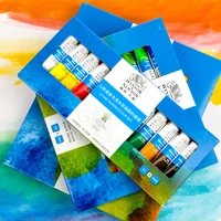 Juego de Pinturas de Acuarela WINSOR&NEWTON de 12/18/24/36 Colores, 10 ml, Acuarela Pintada a Mano para Principiantes, Materiales de Arte para Pintar