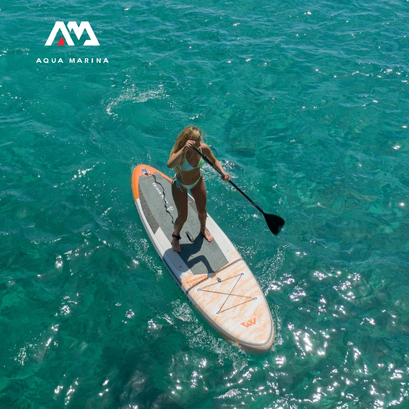 AQUA MARINA MAGMA SUP Inflatable Surf Board 340cm Stable Lightweight EVA Non-slip Sports Stand Up Paddleboard With Safety Rope