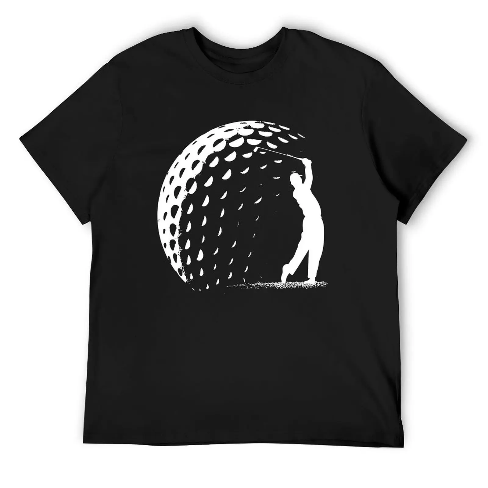 

Golf ball tee silhouette T-Shirt plain baggy shirts men t shirts high quality