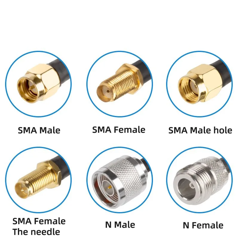 RF adapter cable N Type To SMA RPSMA Male Female Connector Crimp for RG58 Coax Extension Jumper Pigtail Cable L16 N To SMA