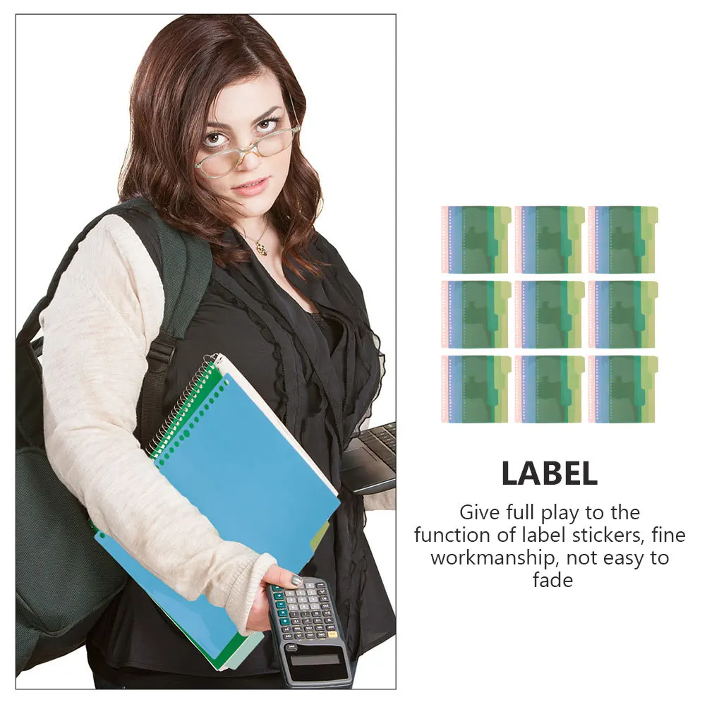 

44 шт. цветные пластиковые индексные разделители, записываемые вкладки для организации документов, блокноты, планировщики, переплетные классификационные этикетки