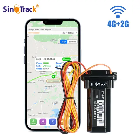 Il miglior localizzatore GPS SinoTrack 4G Batteria incorporata impermeabile per dispositivo GPS per veicoli per auto moto con APP di tracciamento online gratuita