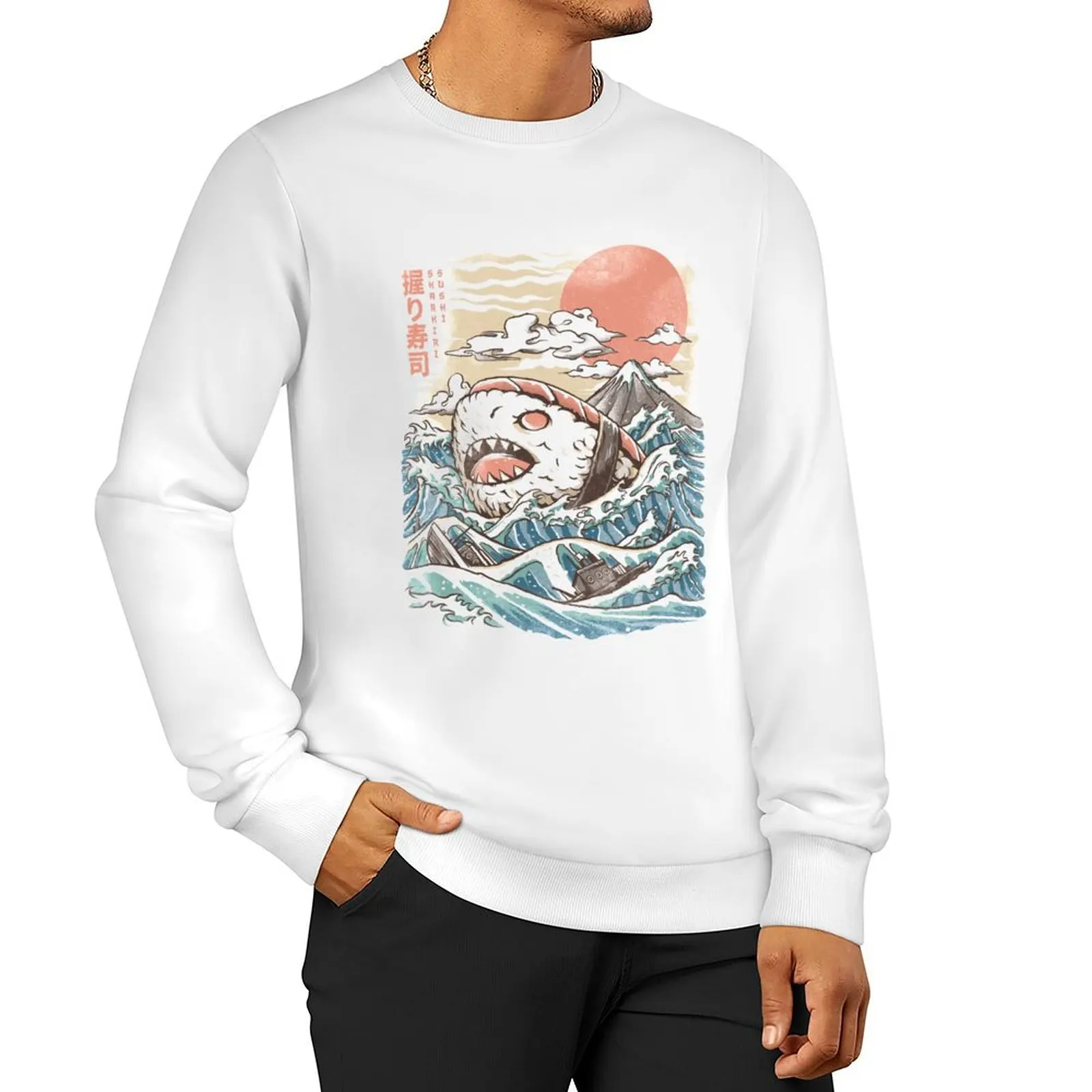 

Sharkiri Sushi Sweatshirt men's clothes graphic t shirts men new in sweatshirts