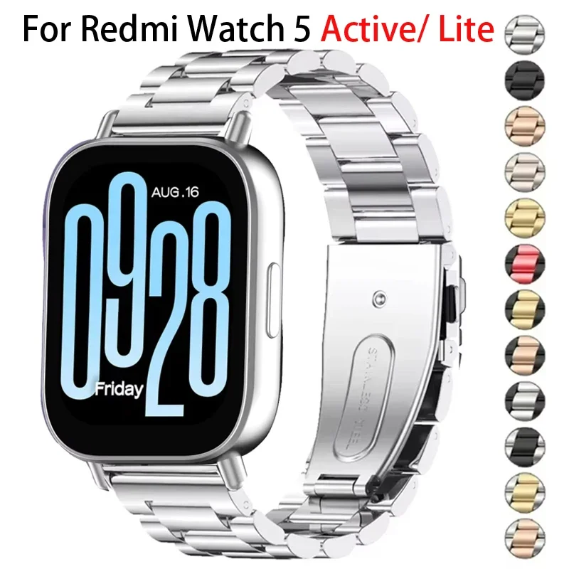 22mm Metal strap For Redmi Watch 5 Lite Band 20mm Stainless Steel For Redmi Watch 5 Active Correa Xiaomi Watch S4 Watchbands