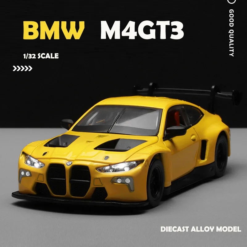 

CCA Simulation 1:32 BMW M4 GT3 Sport Car Model With Sound Light Genuine Licensed Collection Miniature Voiture Home Decor Gift