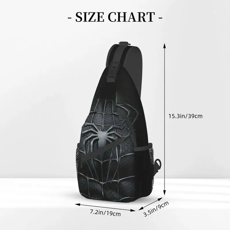 Spider Web Sling Crossbody Chest Bag zaino a tracolla moda uomo per campeggio in bicicletta