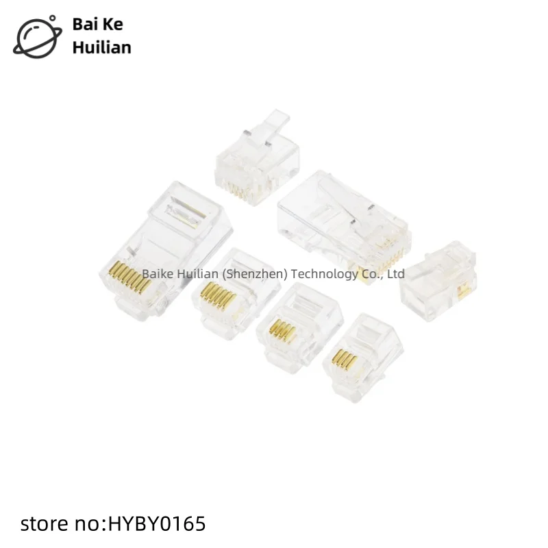 

10PCS/LOT Crystal Head Phone Head Industrial Control Head Access Control Network Cable 6P4C 6P6C 4P4C 8P8C