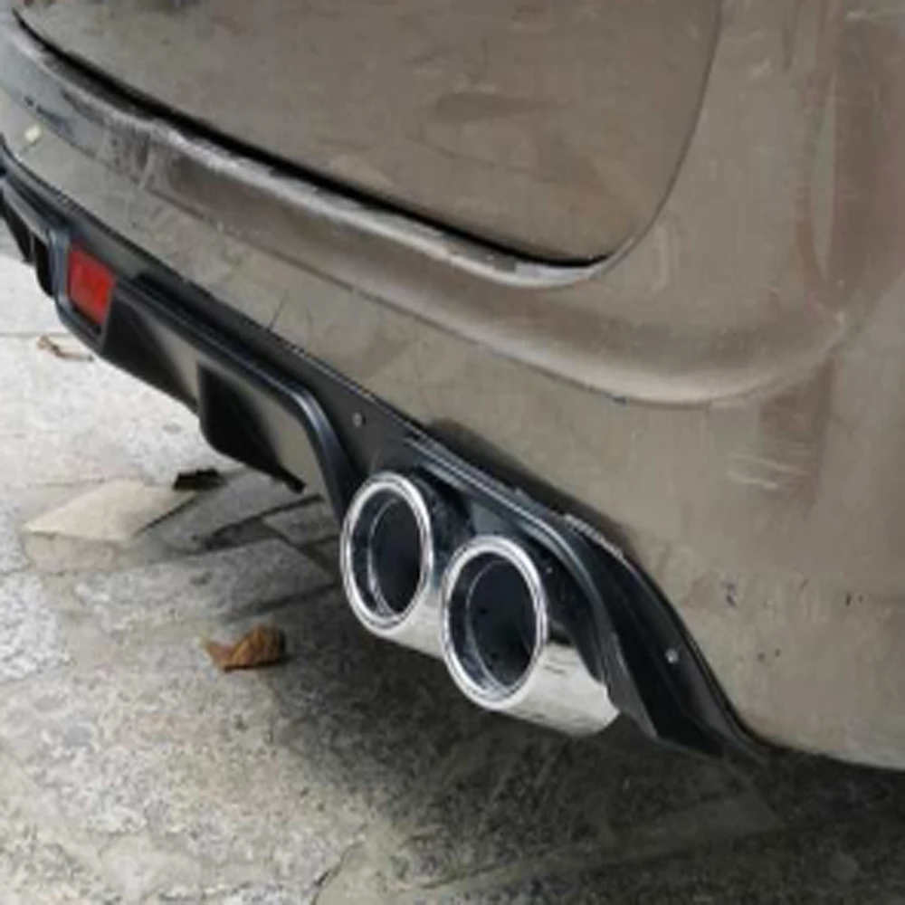 Car Rear Bumper Diffuser Fake Four Out Exhaust Lip Rear Lower Splitter Spoiler Auto Decorative Rear Diffuser Universal Car view 5