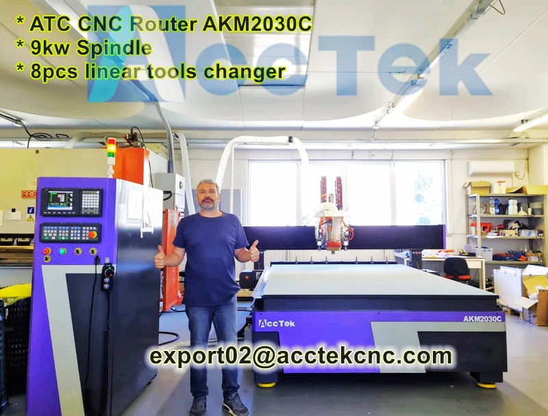 Mesin Router CNC ATC Pemotong Kayu Linear Auto Tool Changer Harga Murah 1325 1530 2030 Aluminium Batu Kayu Router CNC Milling