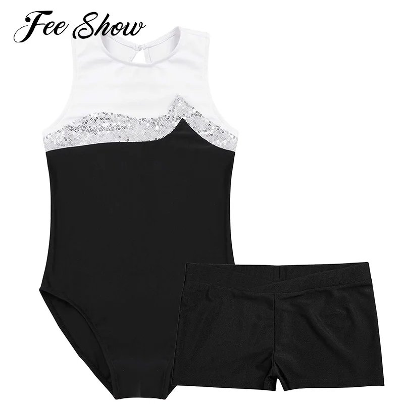 

Трико без рукавов с блестками для детей