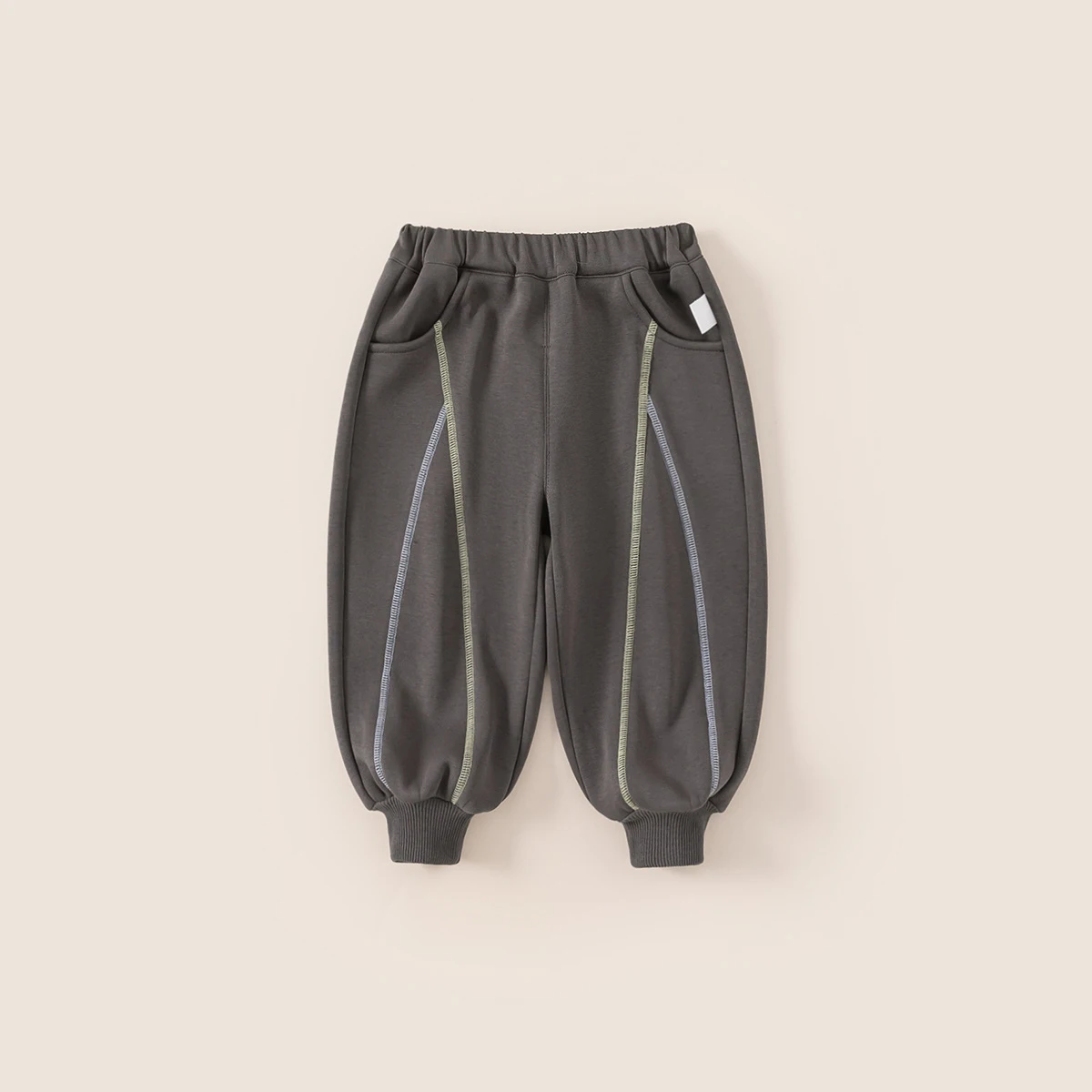 

UNITIM Toddler Boys Jogger Pant New Winter Colorful Line Thicken Warm Kids Girls Pant Elastic Waist Toddler Girls Casual Pant