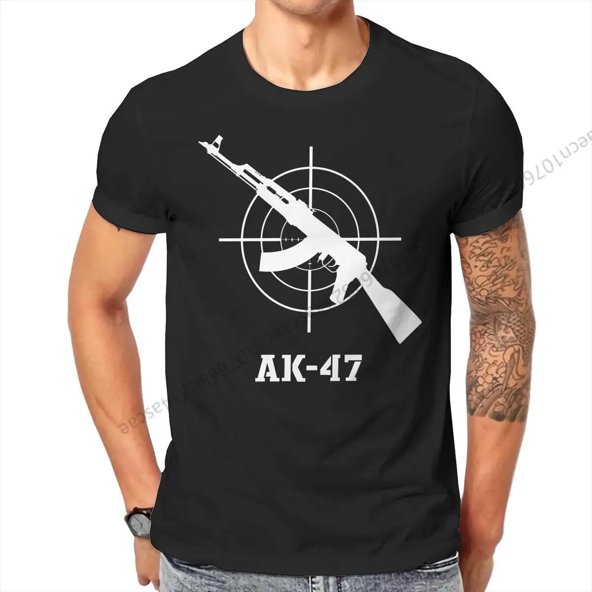 AK-47  Crosshair T Shirt Homme Men's Tshirt Cotton Streetwear