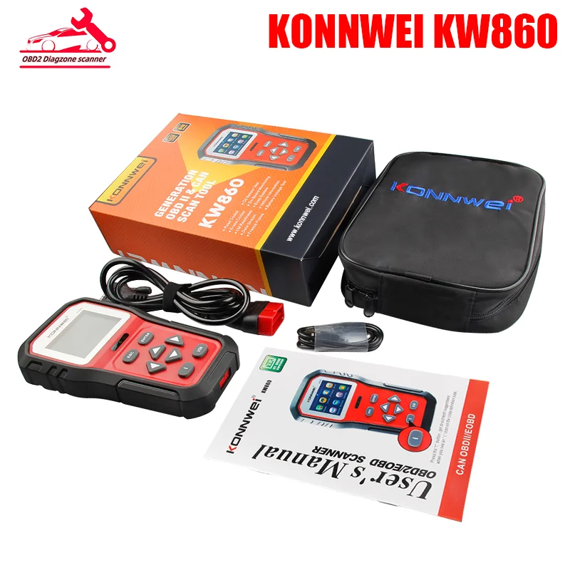 KONNWEI KW860 OBD2 Car Scanner OBDII Automotive Diagnostic Tool Full Mode Upgraded KW850 ODB Scanner Auto Tools Code Reader