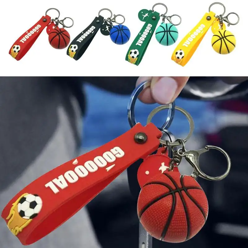 Creative Cartoon 3D Small Basketball Key Chain Exquisite Cute Small Gift Pendant Fashion Trend Schoolbag Pendant Car Keychain