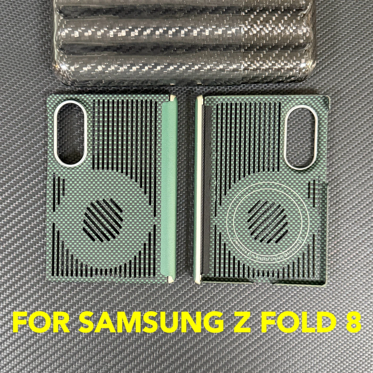 New Hollowed-Out Aramid Kevlar Magnetic Case for Samsung Galaxy Z Fold8 Carbon Fiber for Magsafe Cover for Galaxy Z Fold8 Wide