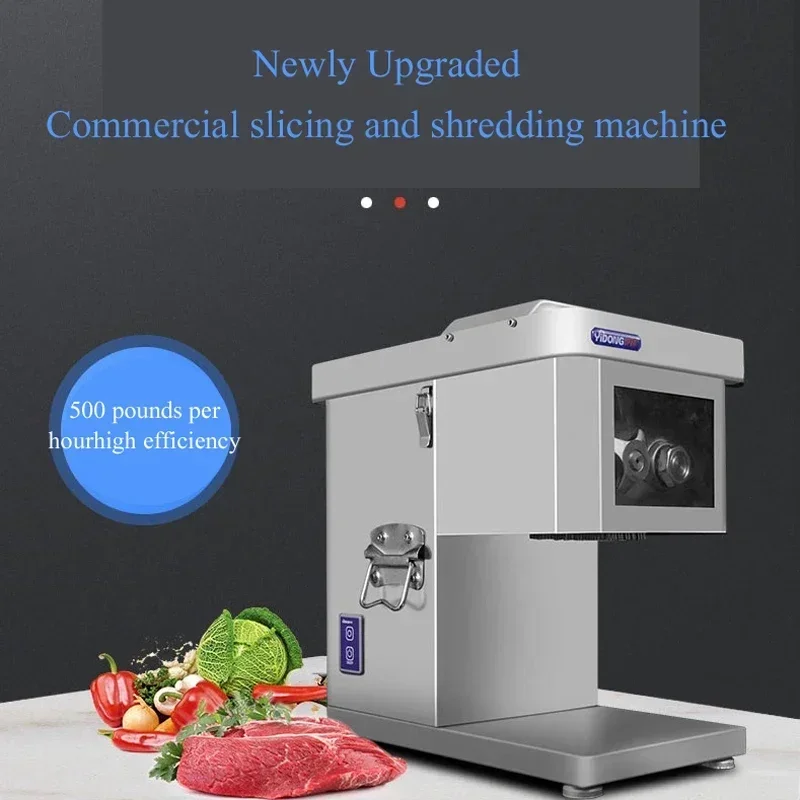 Blade Electric Meat Slicer Cutting Machine Kitchen Chopper Vegetable Cutter For Beef Turkey Home Appliance Commercial