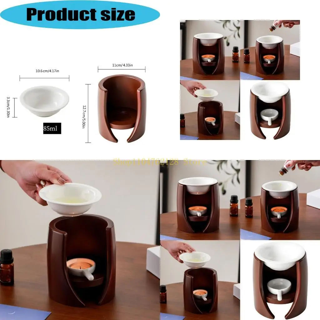 Ceramic Wax Melt Burners Essential Oil Warmer Aromas Diffuser with Tealight Holder Spoon for Bedroom and Living Room best sale