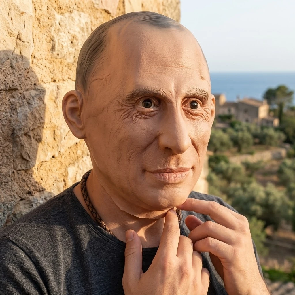 Máscara Facial Completa de Látex de Vladimir Putin, Figura Realista, Disfraz de Cosplay, Accesorio para Fiesta de Halloween, Actuación en Escenario o Evento de Disfraces