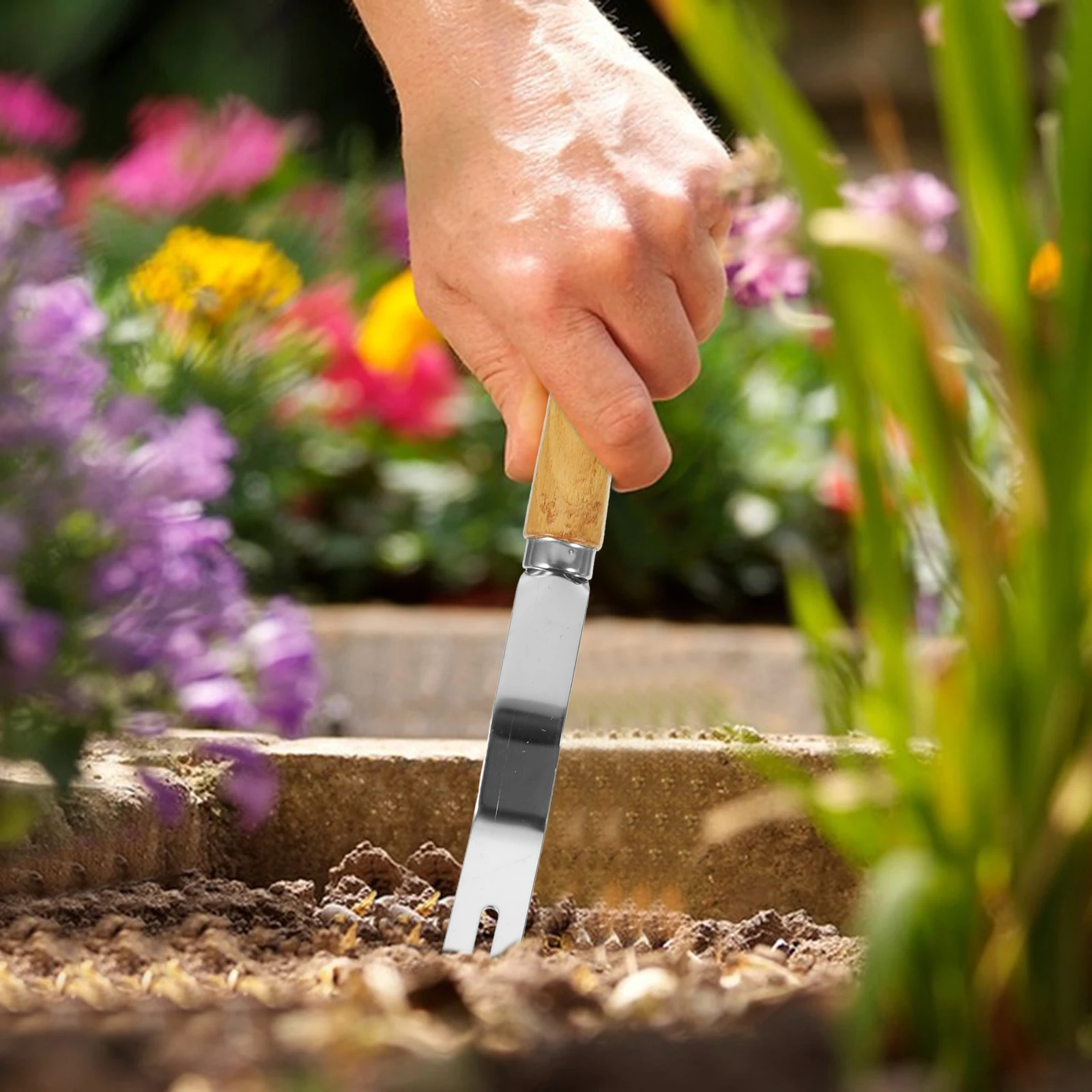 

2Pcs Weed Puller Root Removing Fork Lawn Weeder Garden Tool Stainless Steel Compact Size Shovel Spade Household Tool